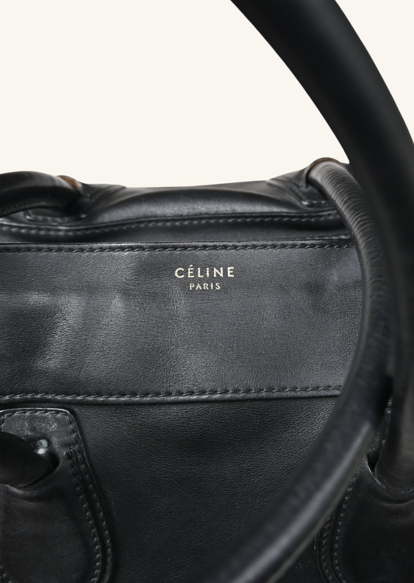 Celine Medium Luggage Bag Black Calfskin leather 