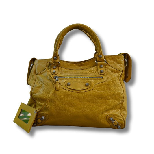 Balenciaga City Town Bag Mustard Yellow