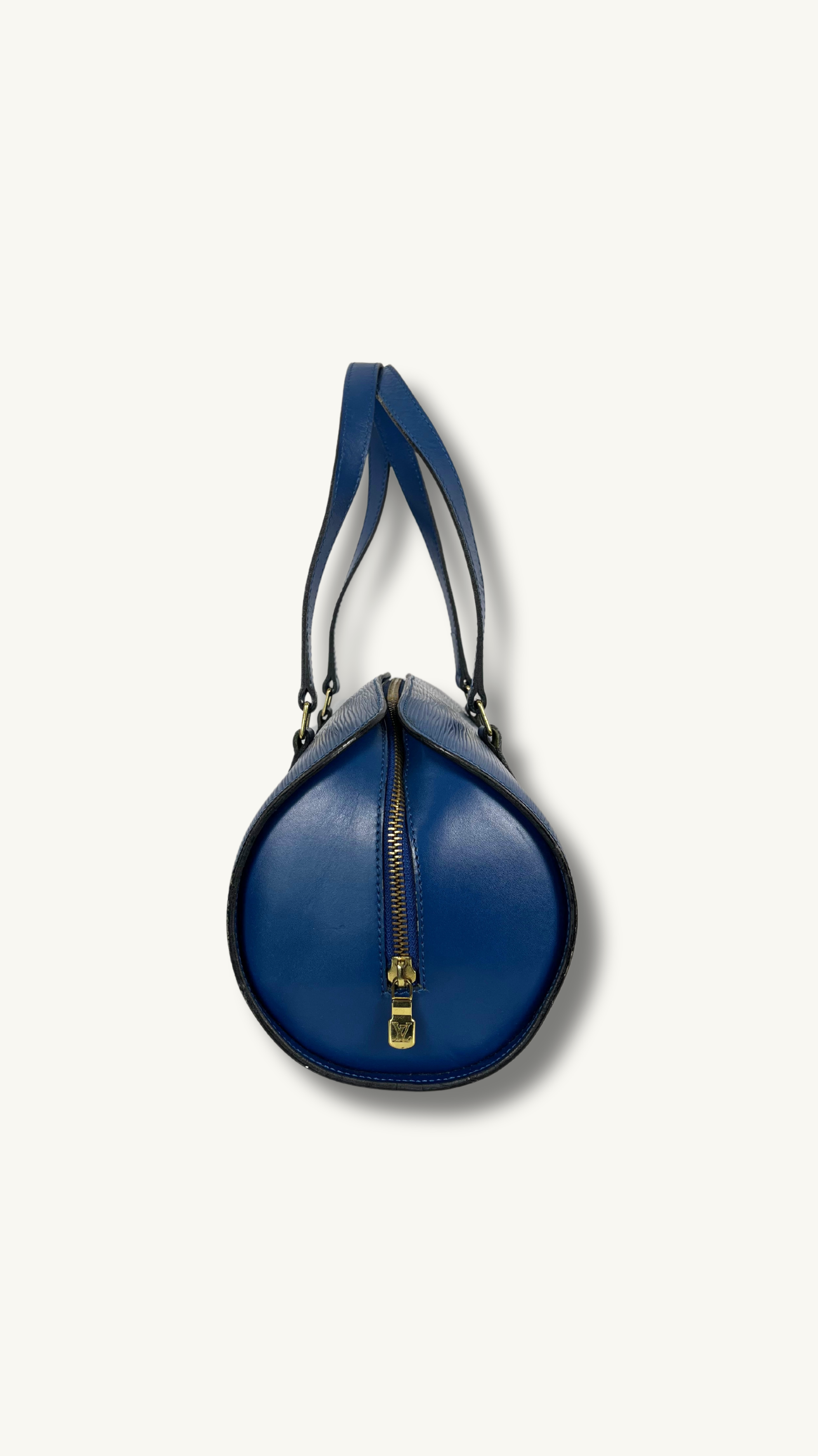 Louis Vuitton Vintage Papillon Handle Bag Blue Epi Leather