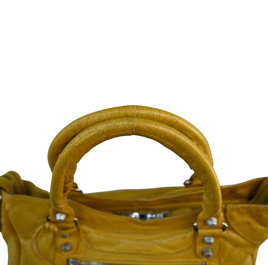 Balenciaga City Town Bag Mustard Yellow