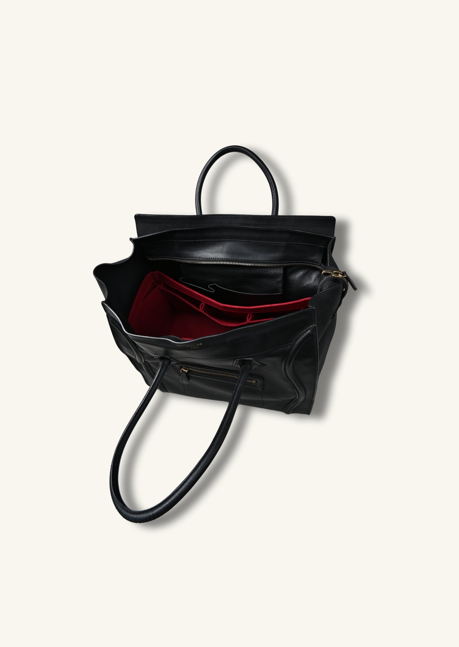 Celine Medium Luggage Bag Black Calfskin leather 