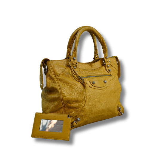 Balenciaga City Town Bag Mustard Yellow