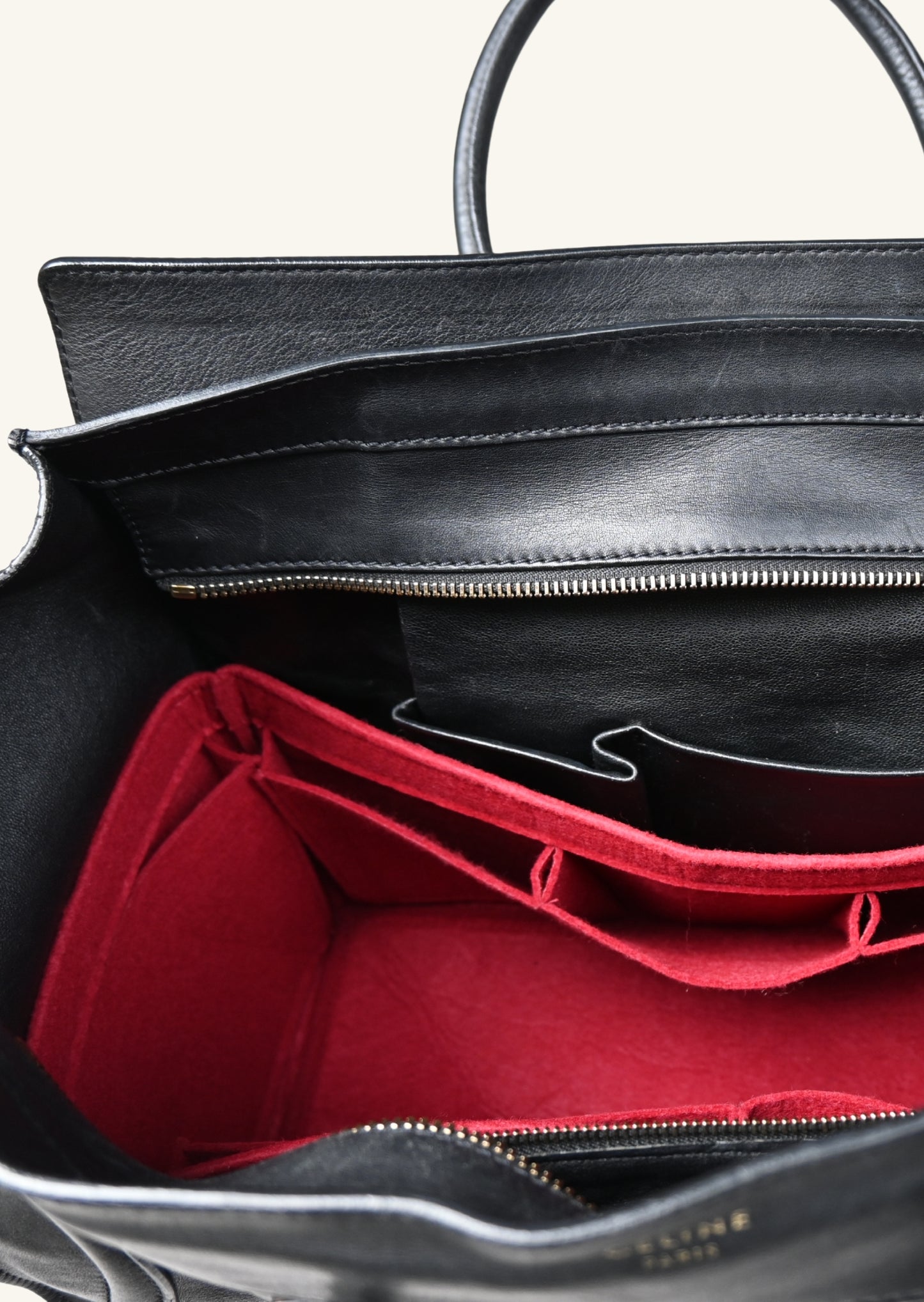 Celine Medium Luggage Bag Black Calfskin leather 