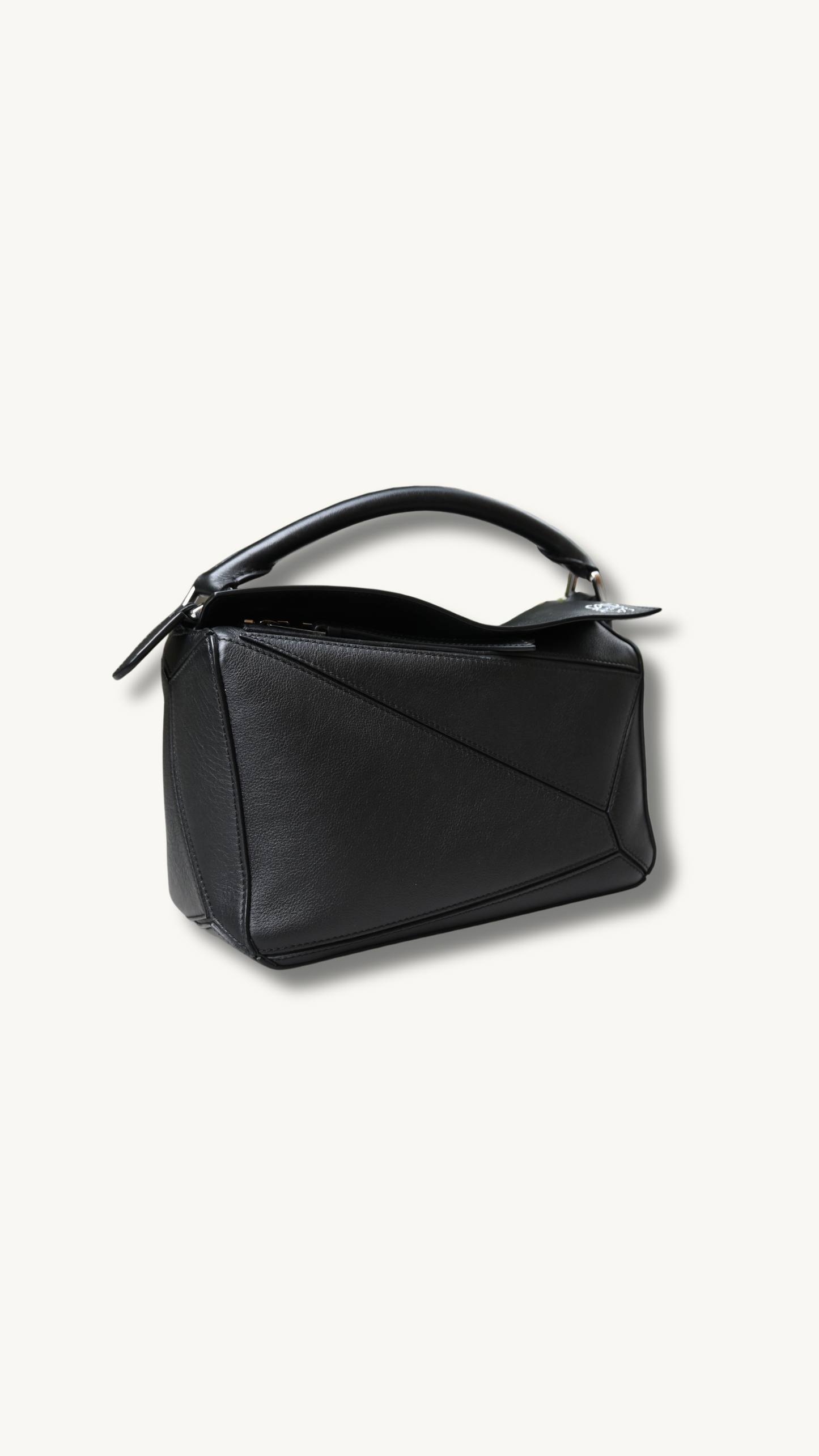 Loewe Puzzle Bag black double stitching leather