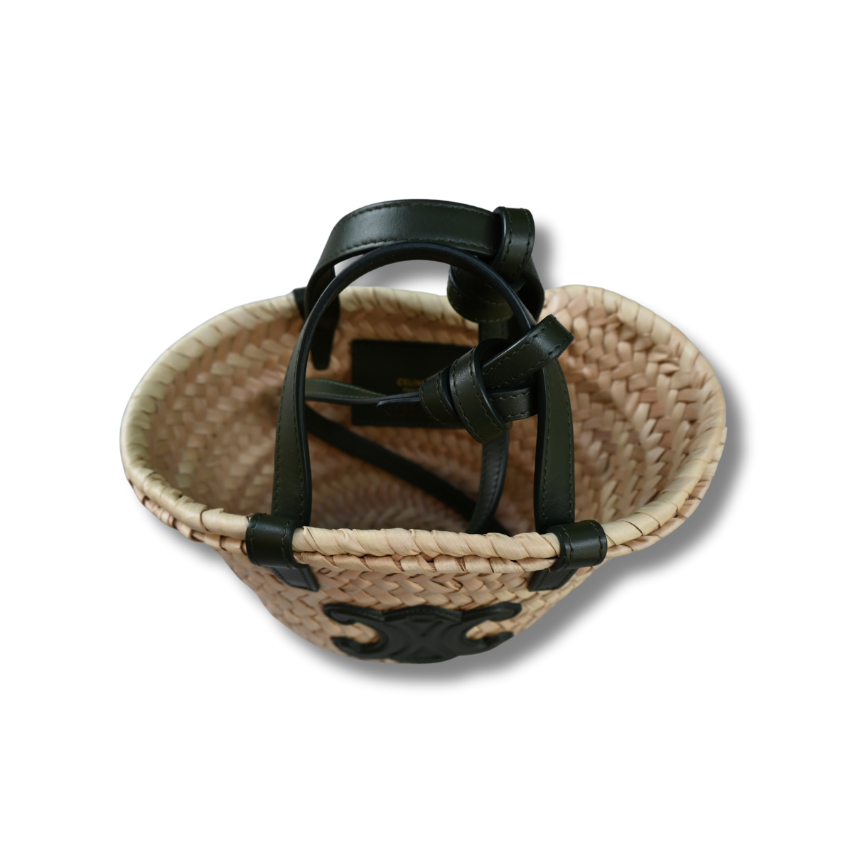 Celine Nano Triomphe Raffia Bag