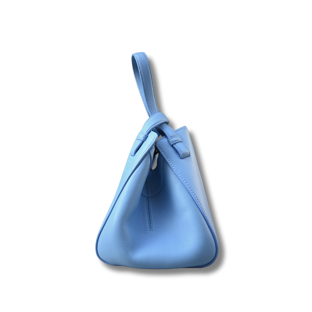 Loewe baby blue leather nugget bag hammock bag