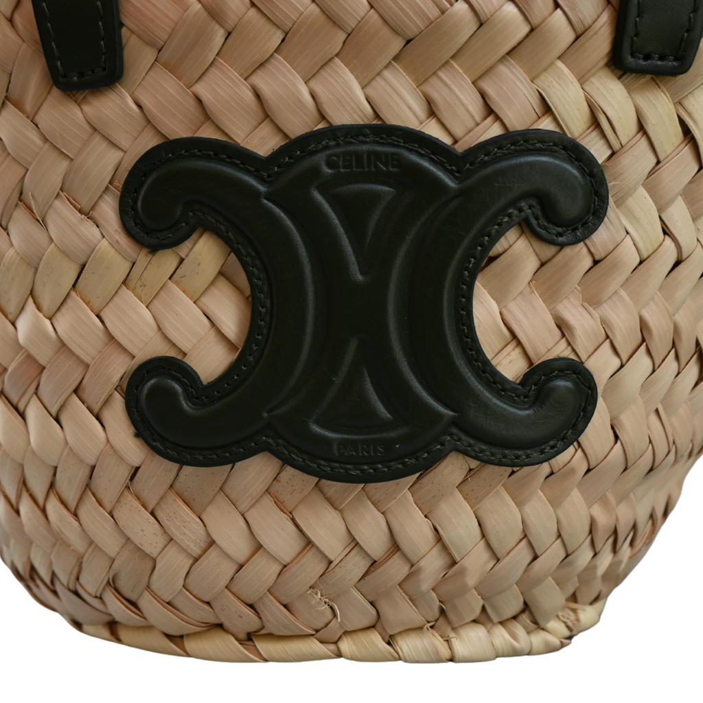 Celine Nano Triomphe Raffia Bag
