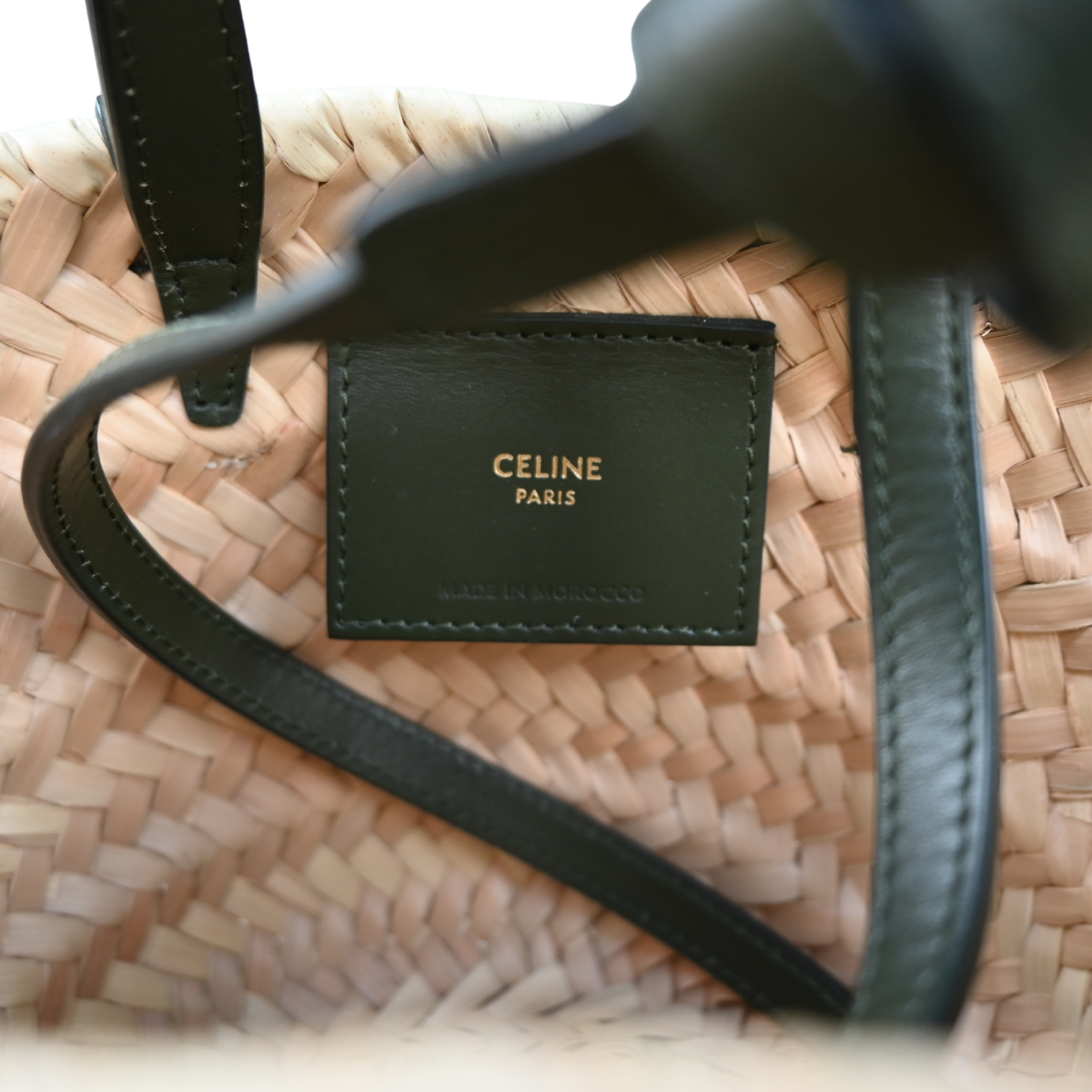 Celine Nano Triomphe Raffia Bag
