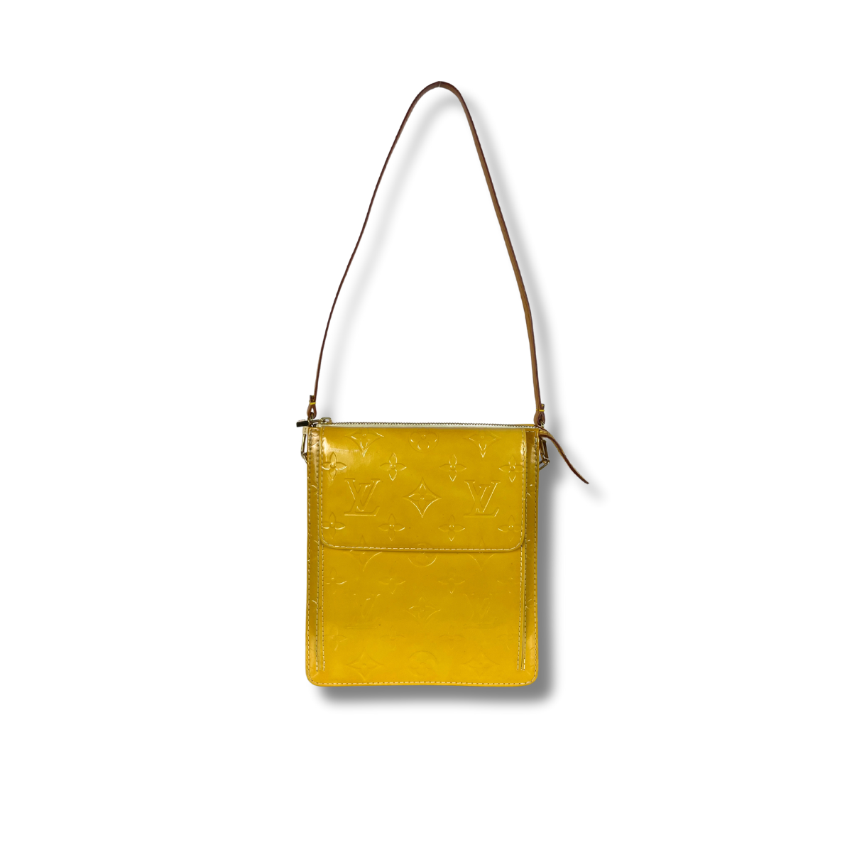 Louis Vuitton Vernis Monogram Mott Shoulder Bag Yellow 