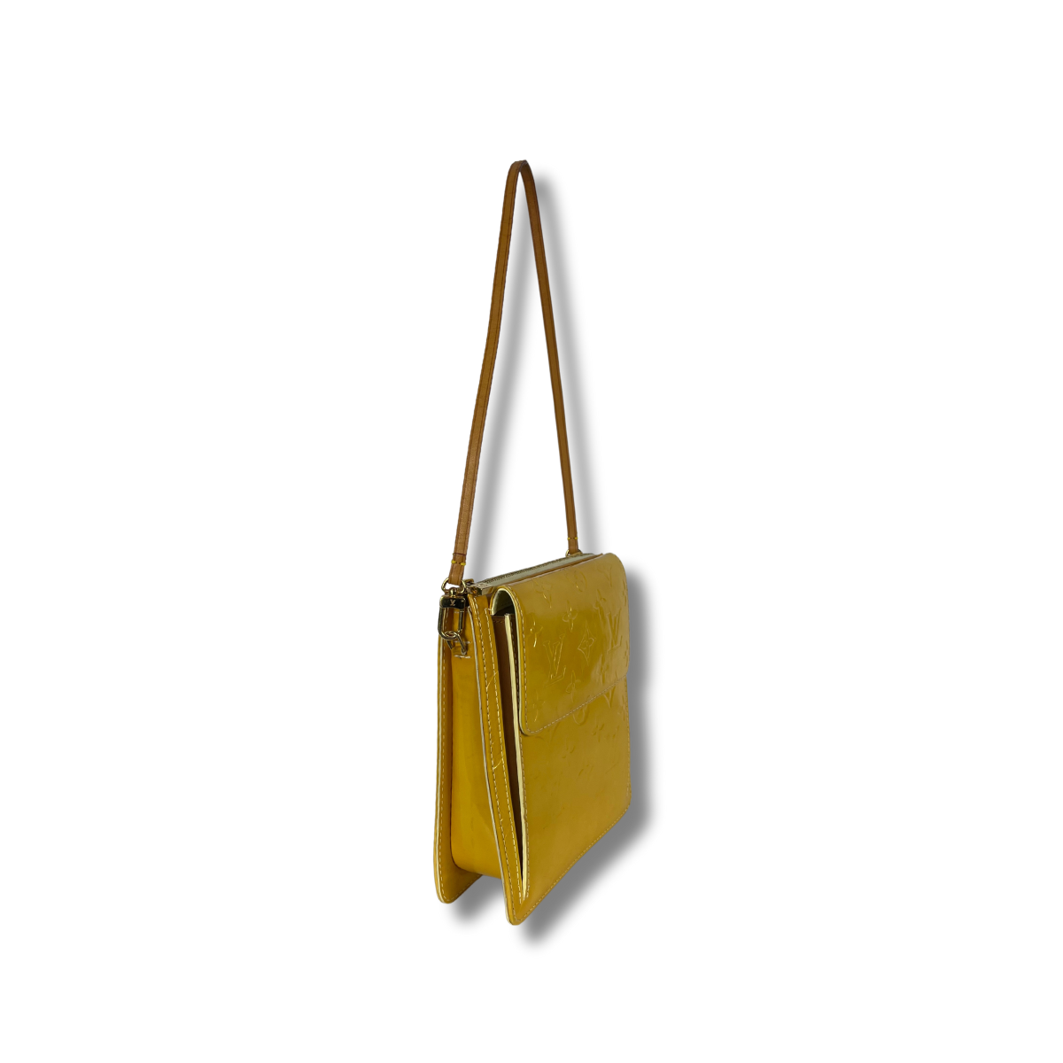Louis Vuitton Vernis Monogram Mott Shoulder Bag Yellow 