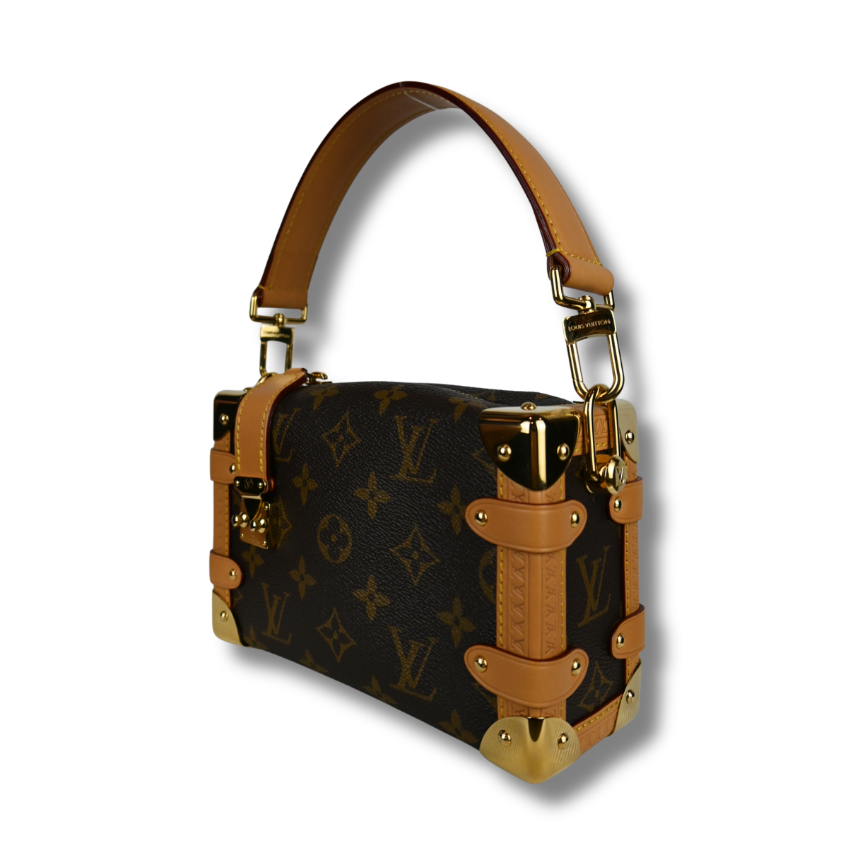 Louis Vuitton Side Trunk PM Monogram Canvas Side Angle View
