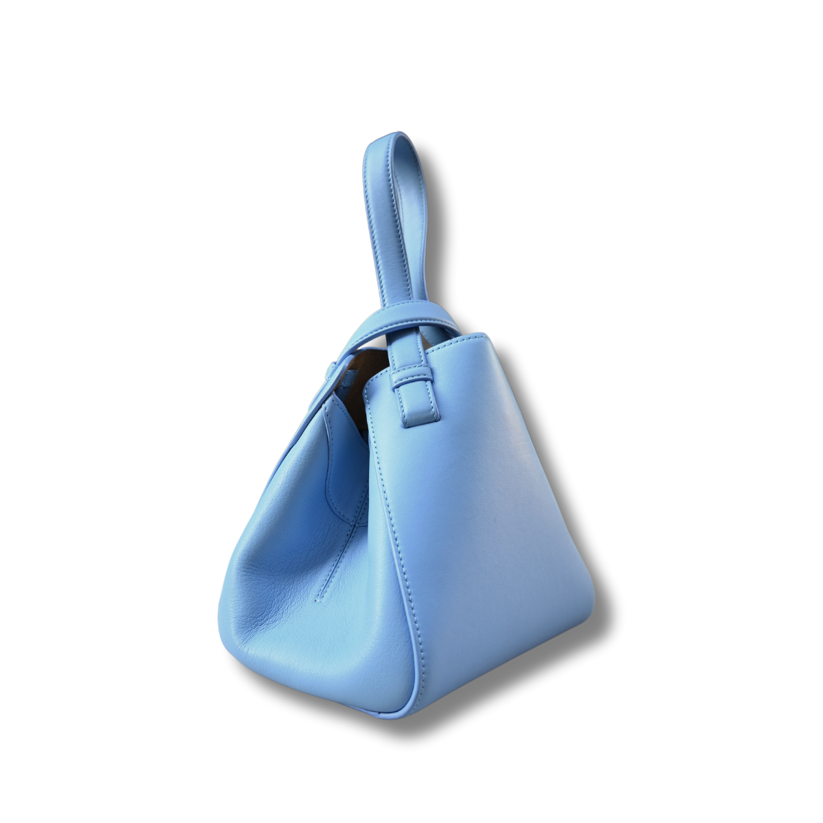 Loewe baby blue leather nugget bag hammock bag