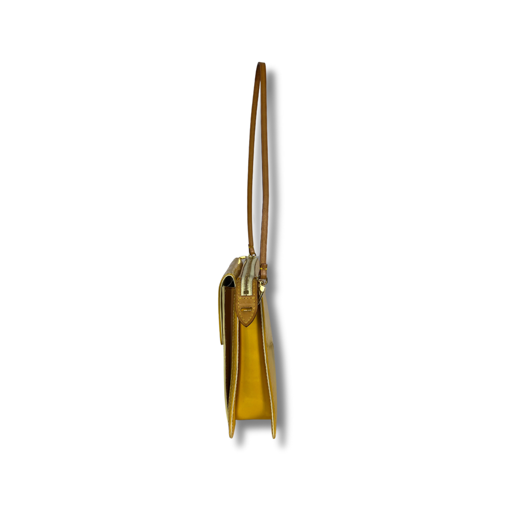 Louis Vuitton Vernis Monogram Mott Shoulder Bag Yellow 