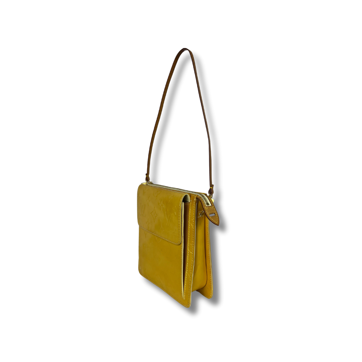 Louis Vuitton Vernis Monogram Mott Shoulder Bag Yellow 