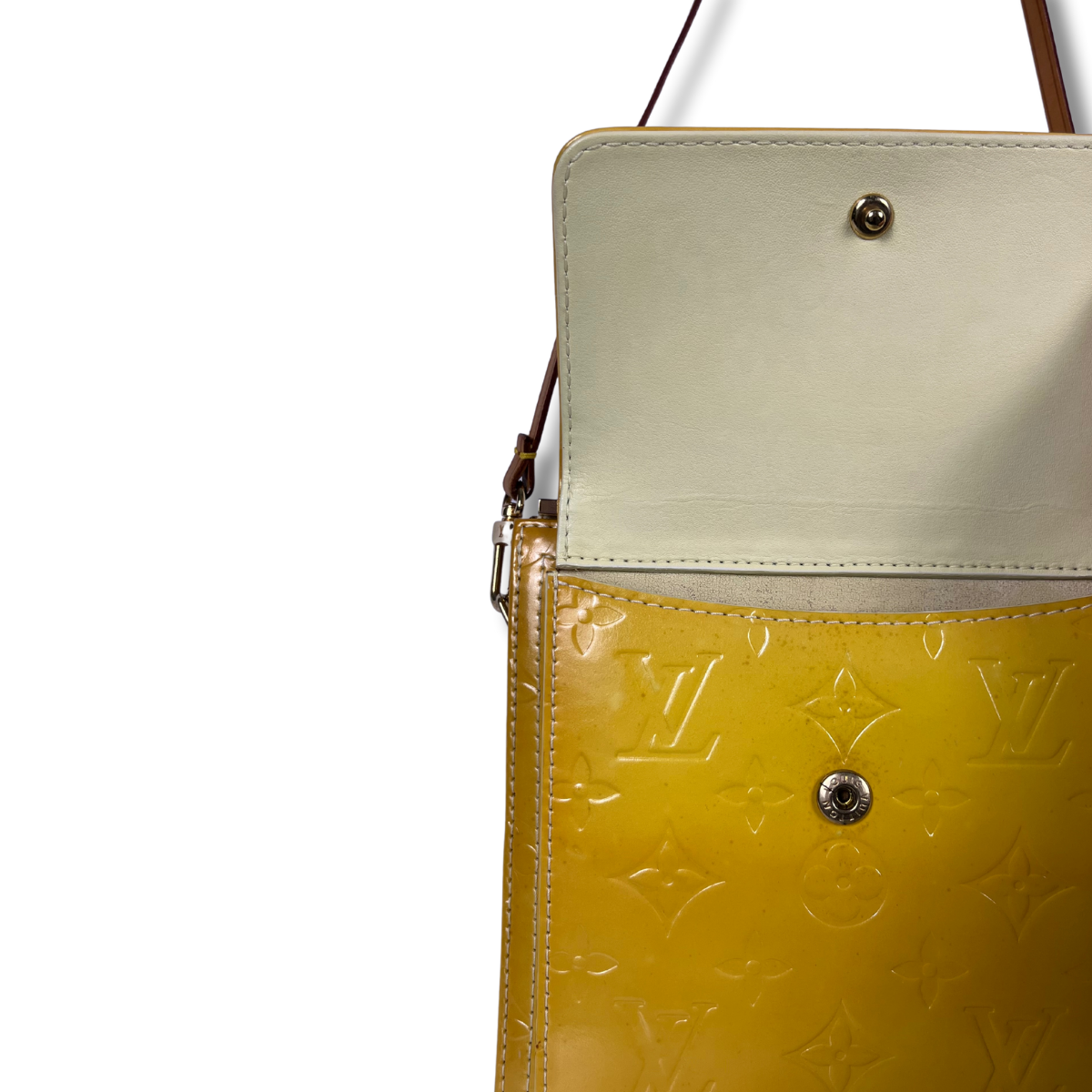 Louis Vuitton Vernis Monogram Mott Shoulder Bag Yellow 