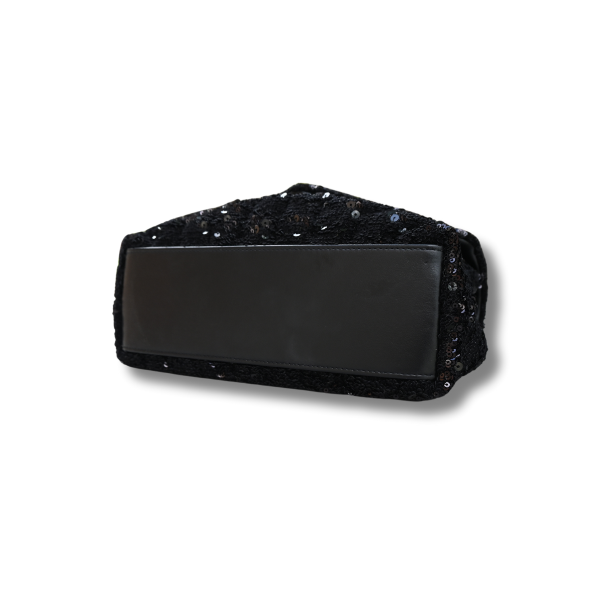 Saint Laurent Loulou Glitter Sequin Crossbody and shoulder bag with black and gold hardware