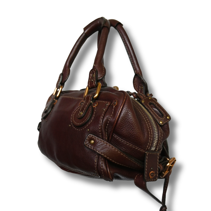 Paddington bag in grained leather Crafty Brown