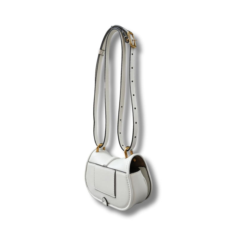 Fendi Cmon Nano Leather Crossbody Bag White