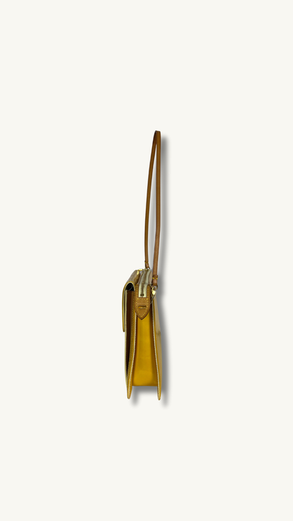 Louis Vuitton Vernis Monogram Mott Shoulder Bag Yellow 