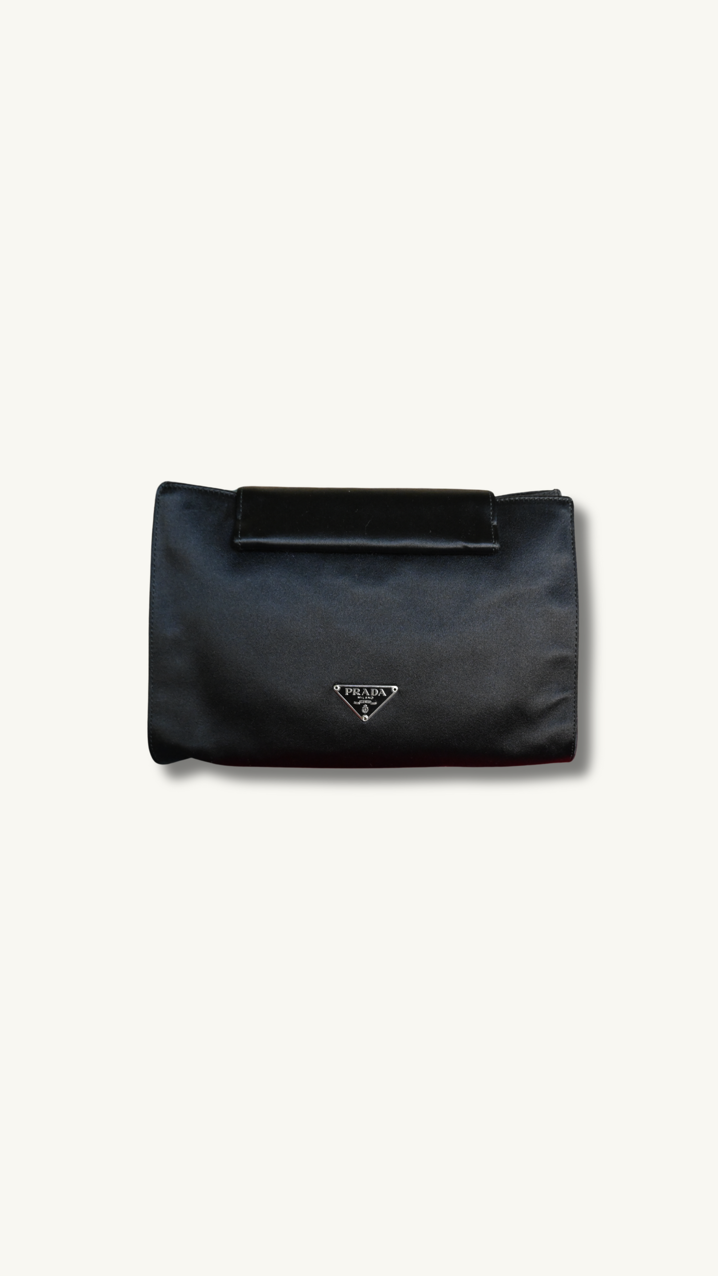 Prada satin clutch black