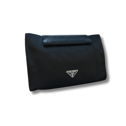 Prada satin clutch black