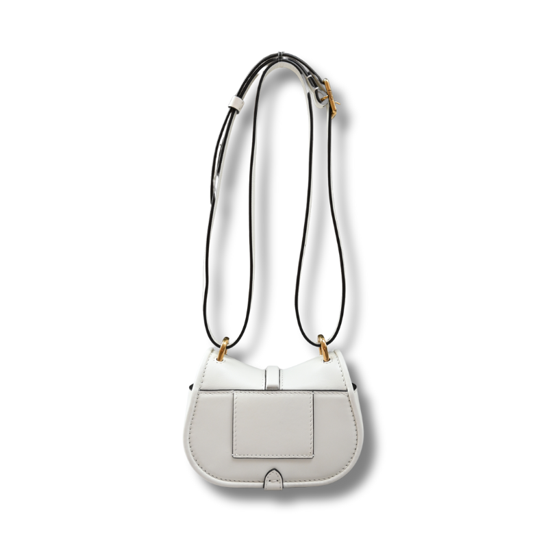 Fendi Cmon Nano Leather Crossbody Bag White