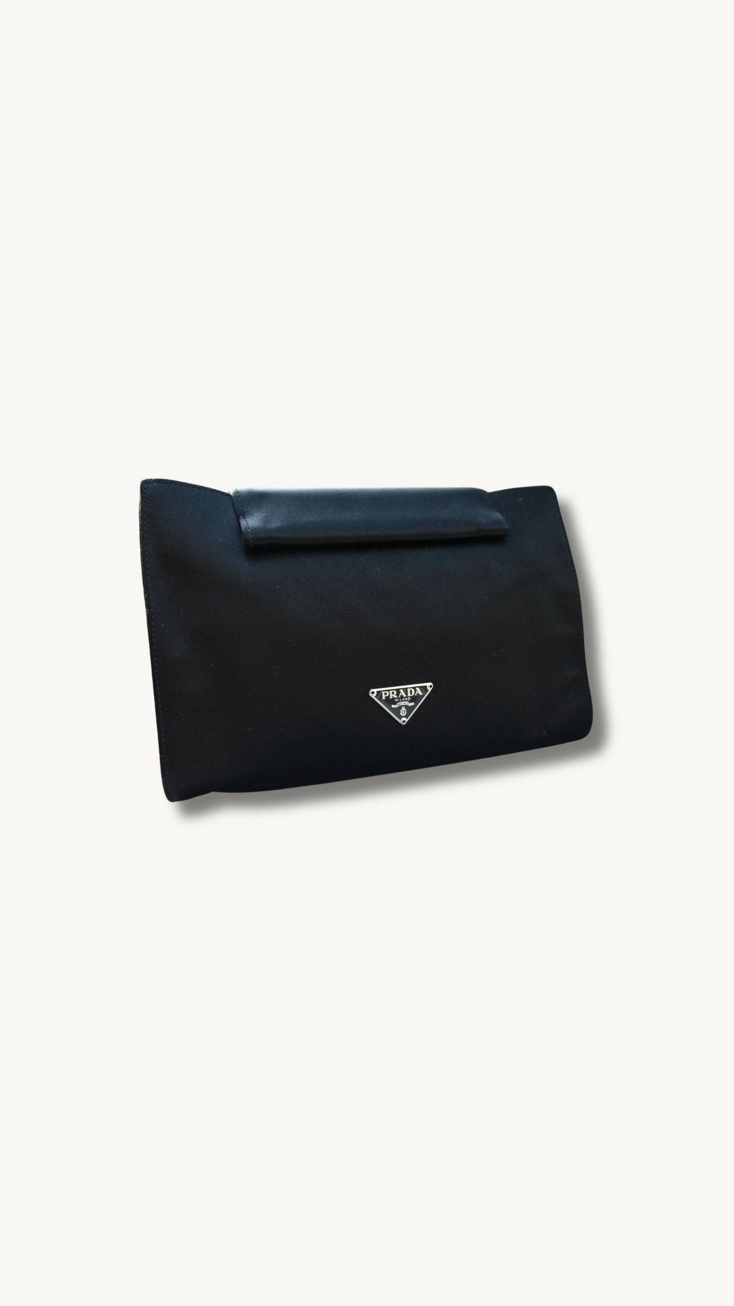 Prada satin clutch black