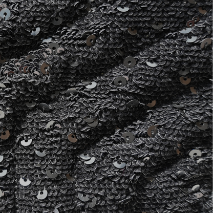 Saint Laurent Loulou Glitter Sequin Crossbody and shoulder bag with black and gold hardware