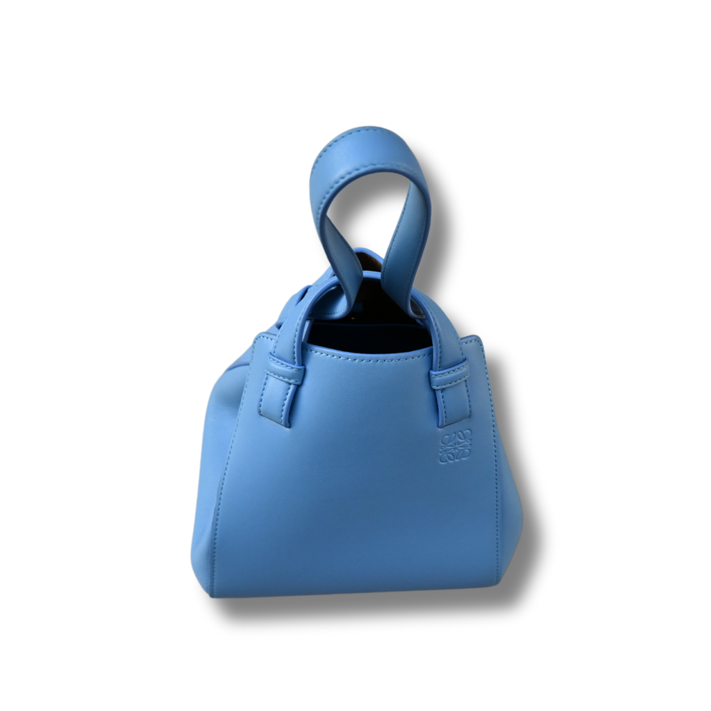 Loewe baby blue leather nugget bag hammock bag