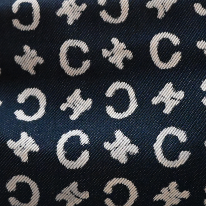 Celine Vintage Triomphe denim and leather handbag 