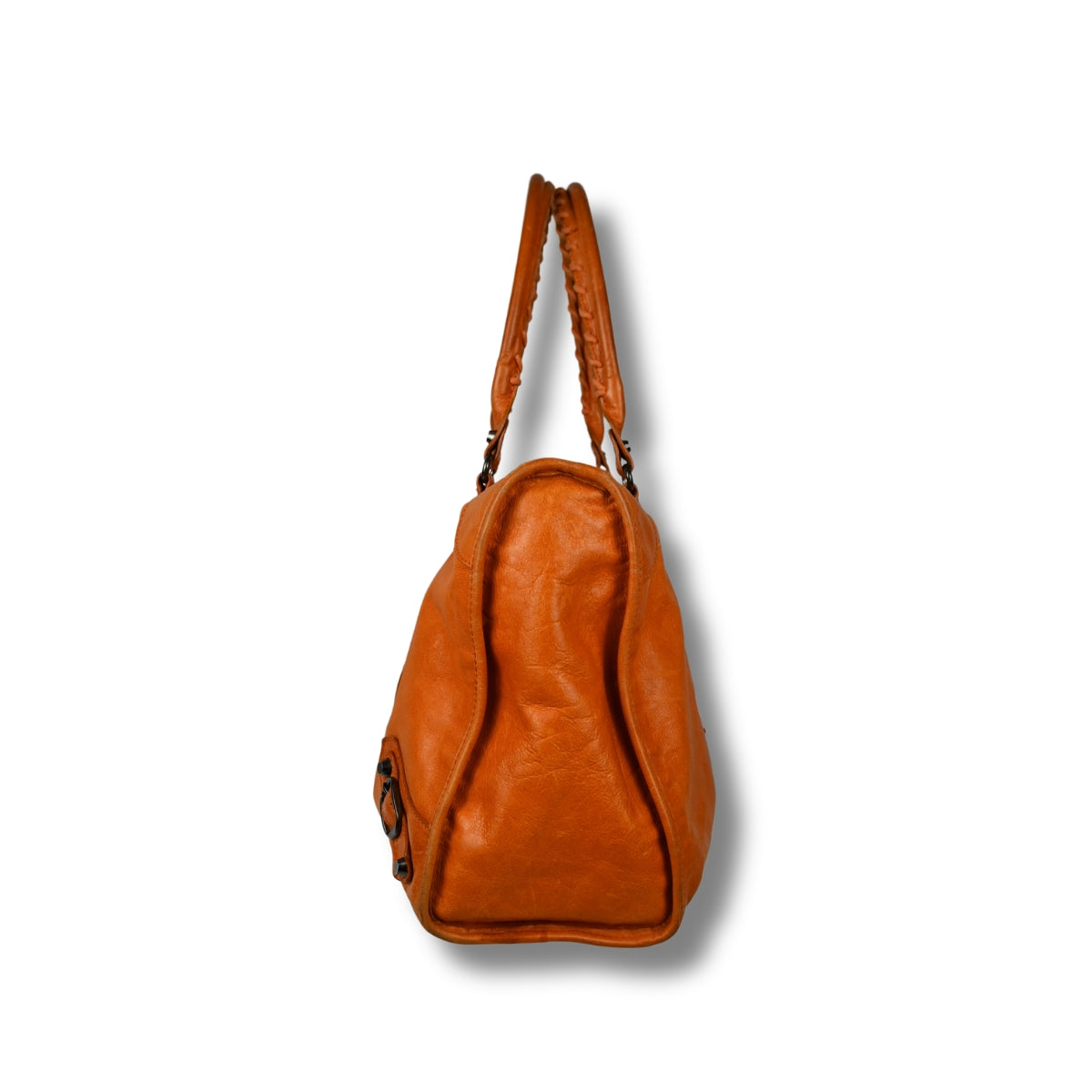 Balenciaga City Bag in Orange Left Side