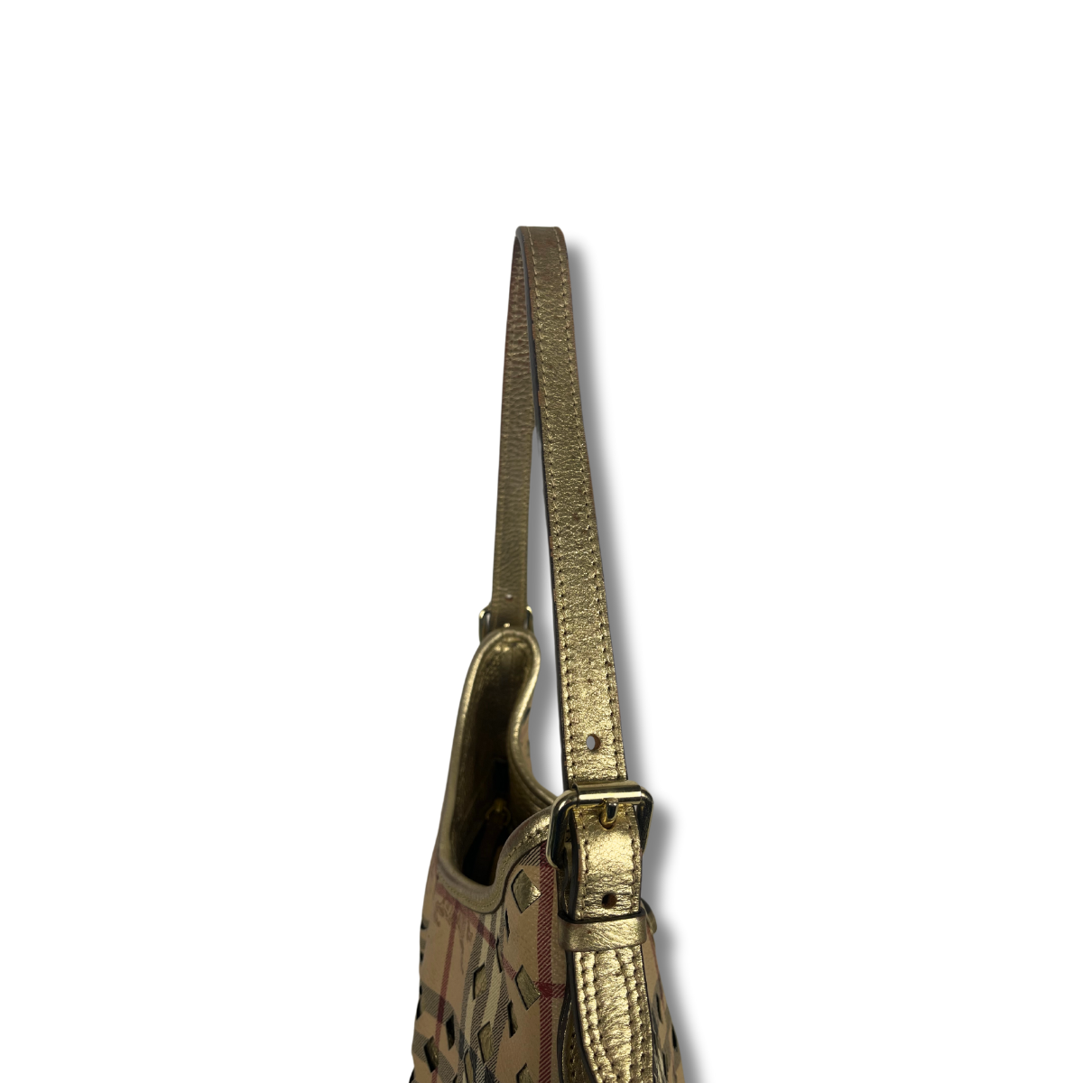 Burberry Y2K Nova Check Shoulder Bag with drawstring