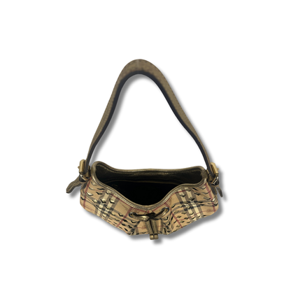 Burberry Y2K Nova Check Shoulder Bag with drawstring
