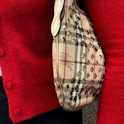 Burberry Y2K Nova Check Shoulder Bag with drawstring