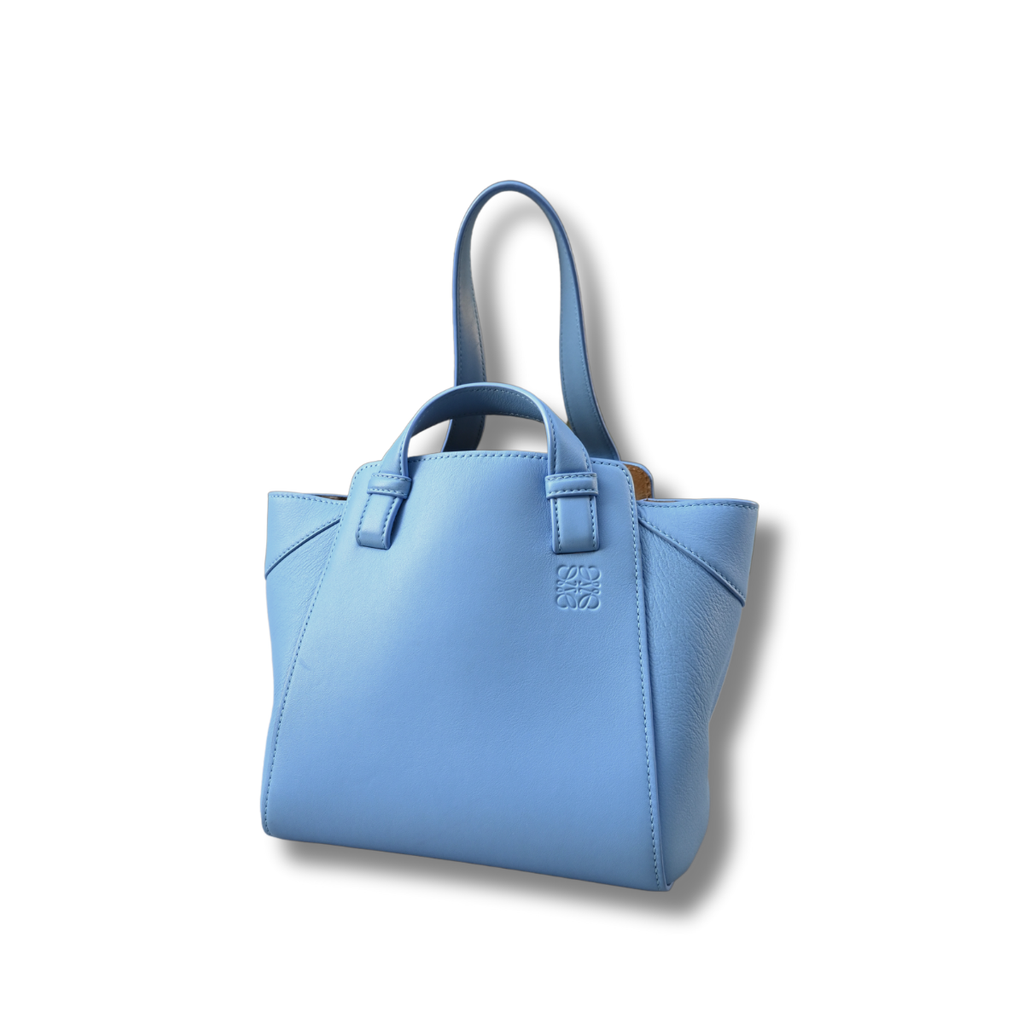 Loewe baby blue leather nugget bag hammock bag