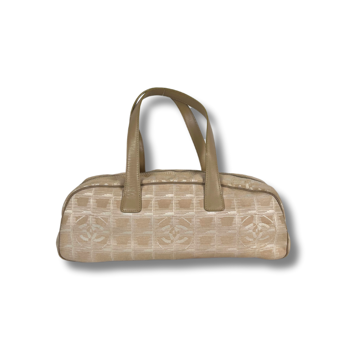 Chanel  East-west Travel Line Handle Bag Canvas fabric with leather straps