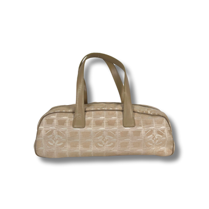 Chanel  East-west Travel Line Handle Bag Canvas fabric with leather straps