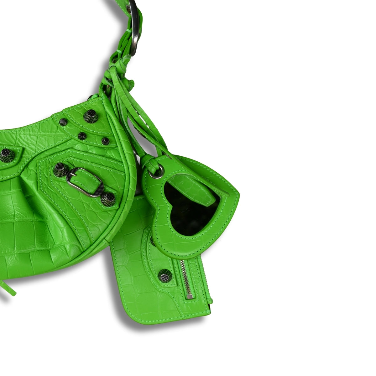 Balenciaga Le Cagole Shoulder & Cross body bag neon green