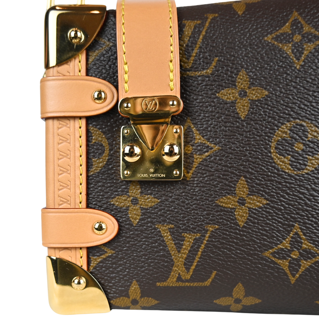 Louis Vuitton Side Trunk PM Monogram Canvas Close Up of S-Lock