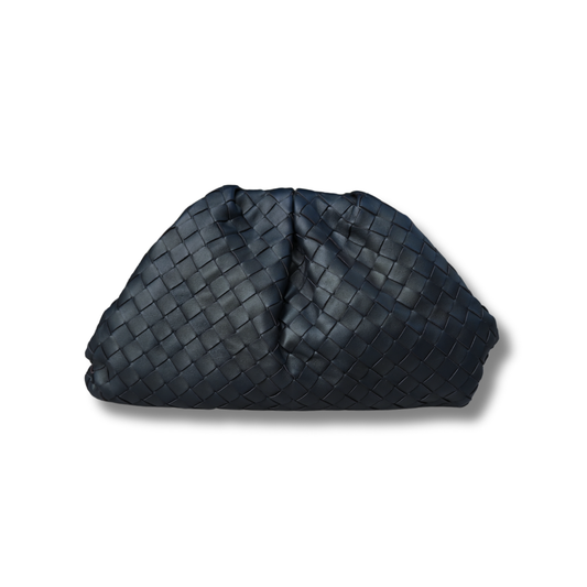 Bottega Veneta Intrecciato Clutch Bag Pouch Bottle Green Navy